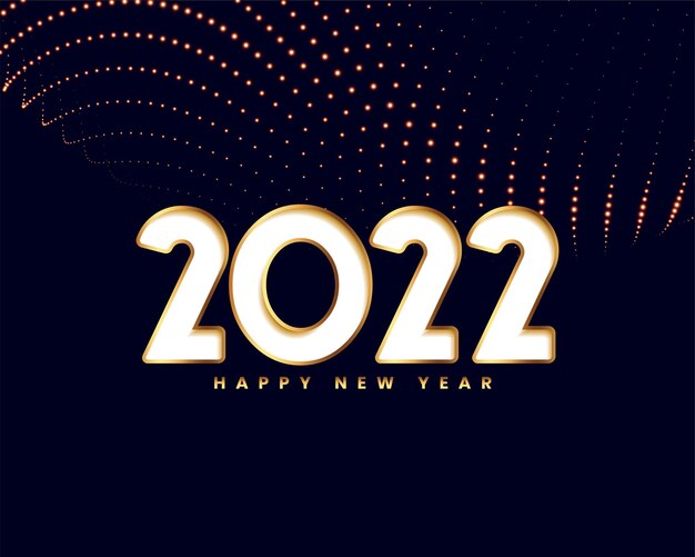 2022 feliz año nuevo diseño de volante de vacaciones