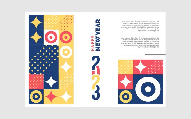 2023 feliz año nuevo diseño de banner ilustración vectorial