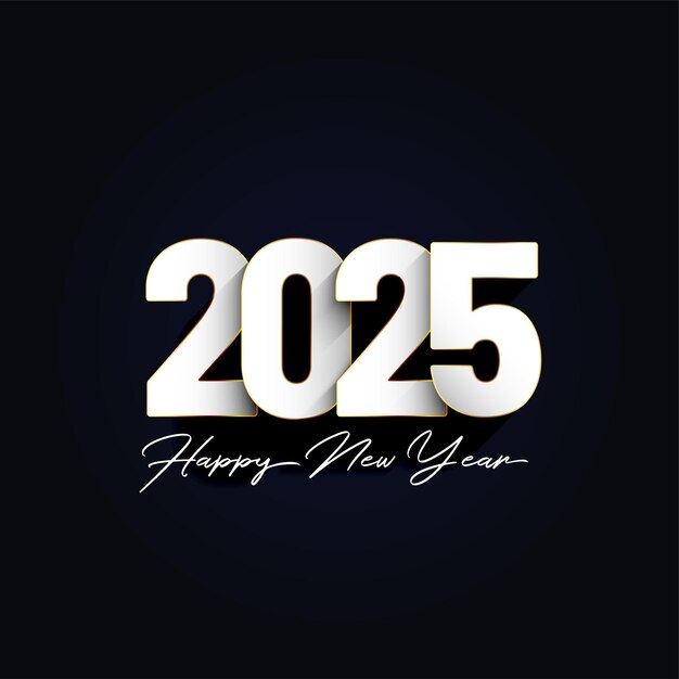 2025 vacaciones de año nuevo fondo oscuro elegante