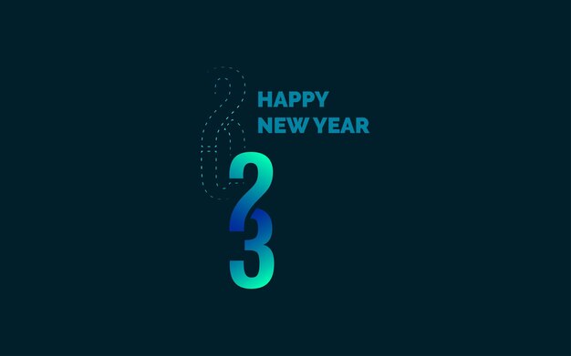 2033 Diseño Feliz año nuevo Año nuevo 2023 diseño de logotipo para diseño de folleto tarjeta banner decoración navideña 2023 Ilustración vectorial