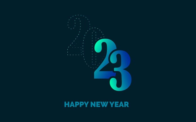 2034 Feliz Año Nuevo símbolos Nuevo 2023 Año diseño tipográfico 2023 números logotipo ilustración Ilustración vectorial