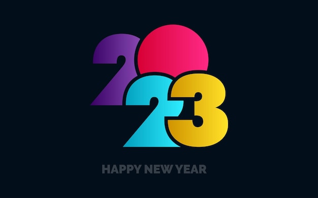 2073 diseño feliz año nuevo año nuevo 2023 diseño de logotipo para diseño de folleto tarjeta banner decoración navideña 2023 ilustración vectorial