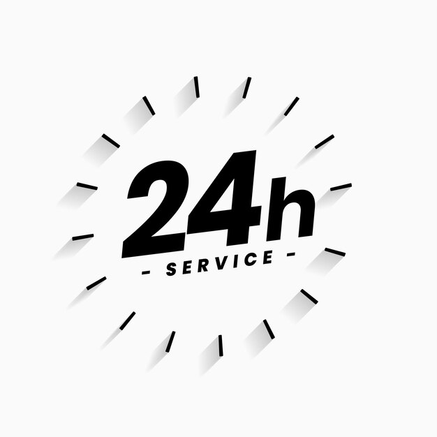 24 horas en cualquier momento servicio al cliente diseño de fondo