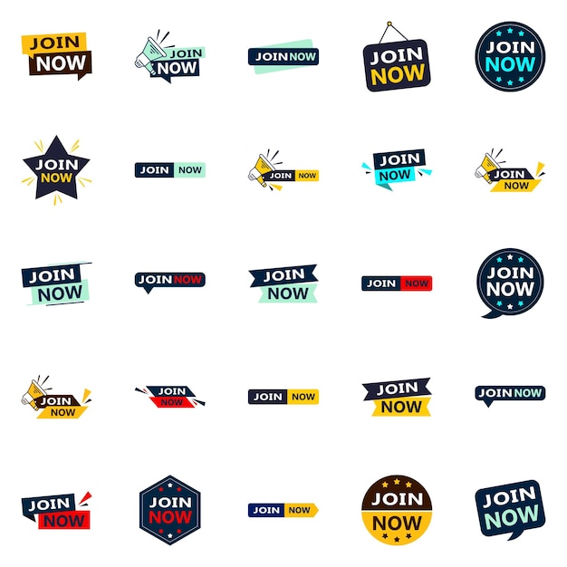 25 banners tipográficos versátiles para promover la unión en todos los medios