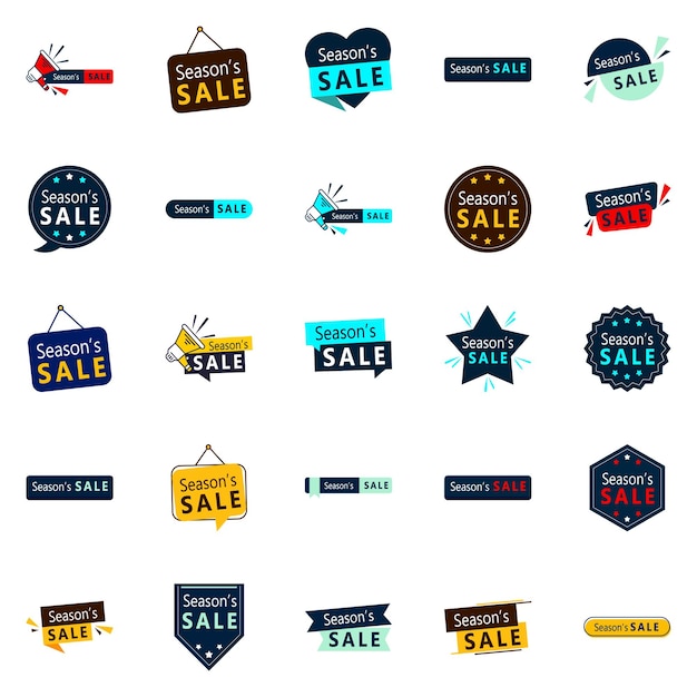 25 Impresionantes Elementos Gráficos de Rebajas de Temporada para Tiendas en Línea