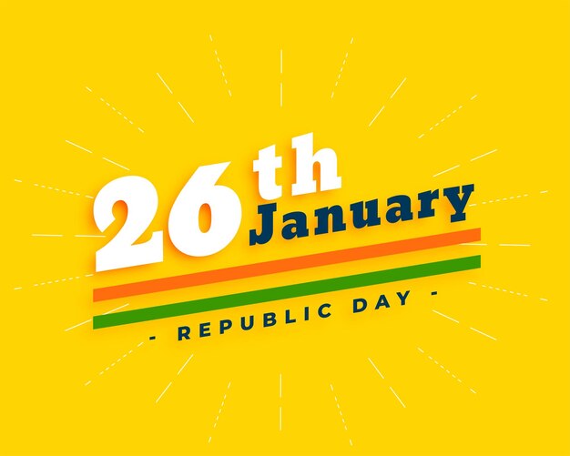 Vector gratuito 26 de enero feliz fondo de celebración del día de la república india