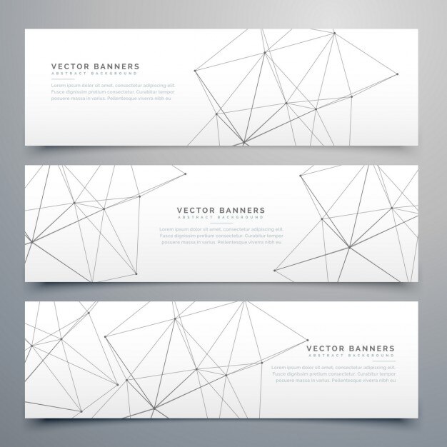 3 banners, estilo tecnológico