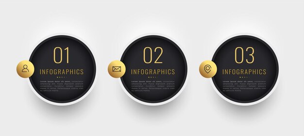 3 pasos premium secuencia infografía banner línea de tiempo su negocio