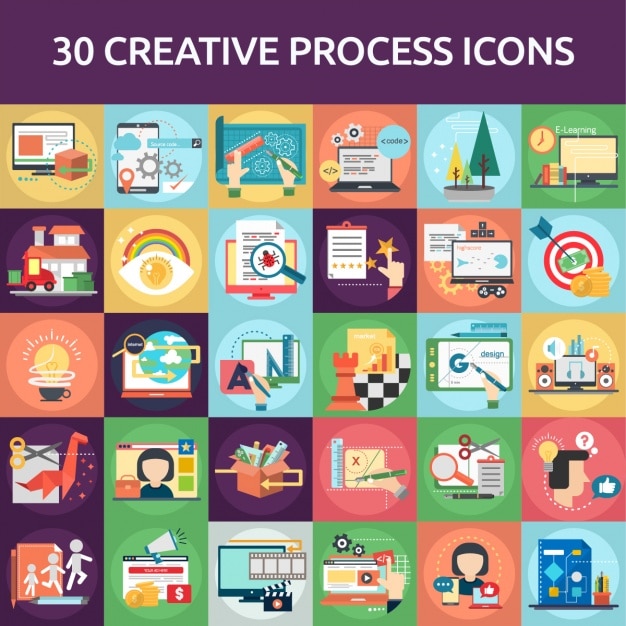 30 icono de proceso creativo