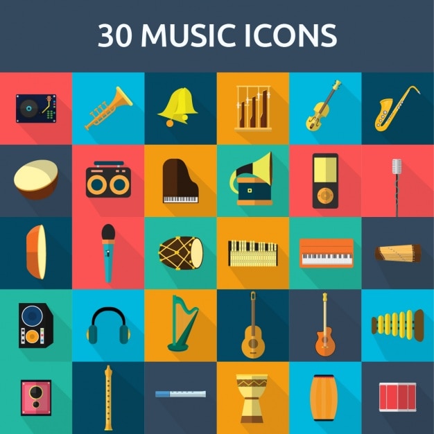 30 iconos de música