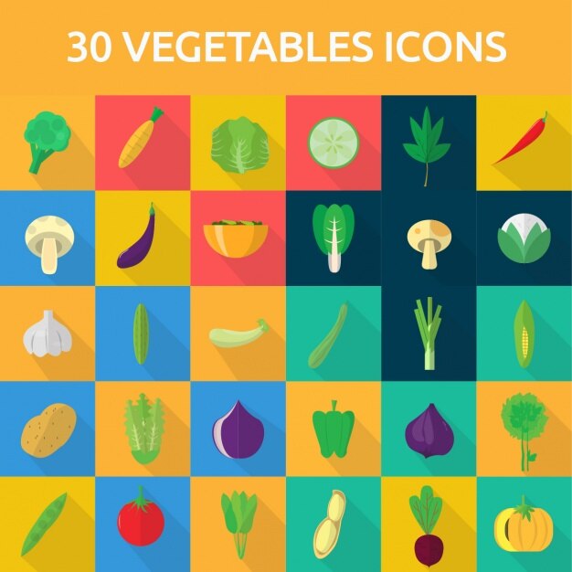30 iconos de vegetales