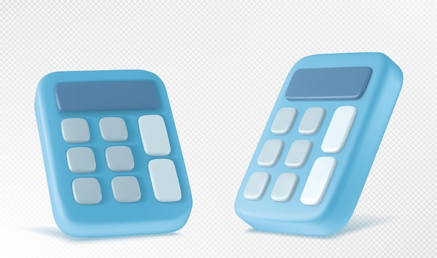 3d calculadora icono vector educación ilustración