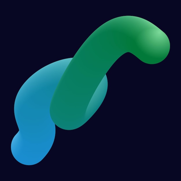 3d formas líquidas retorcidas coloridas abstractas Elementos de diseño creativo Elementos de formas de degradado modernas vectoriales para bannerbackgroundposter
