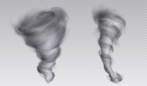 3d tornado huracán vector efecto de tormenta de ciclón
