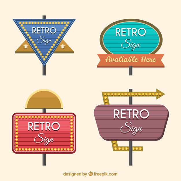 4 espectaculares señales vintage con luces