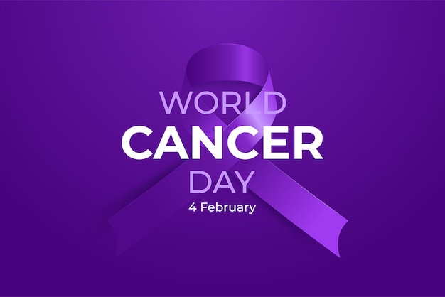 4 de febrero concepto día mundial contra el cáncer