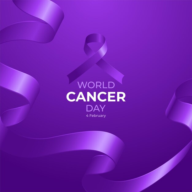 4 de febrero concepto día mundial contra el cáncer