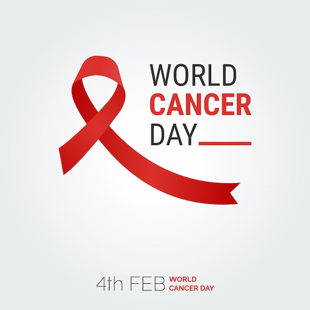 Vector gratuito 4 de febrero día mundial contra el cáncer