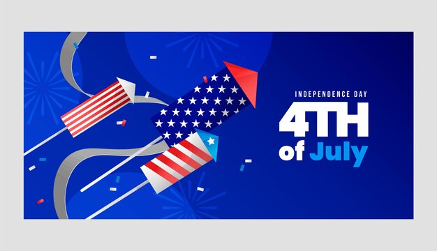 4 de julio banner degradado