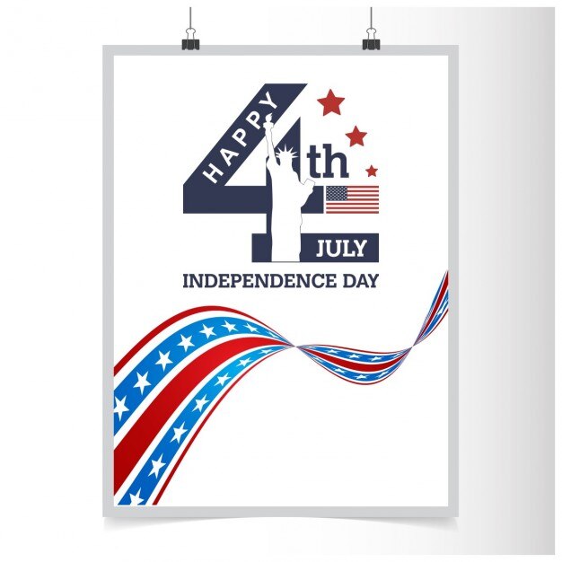 4 de julio cartel del día de la independencia