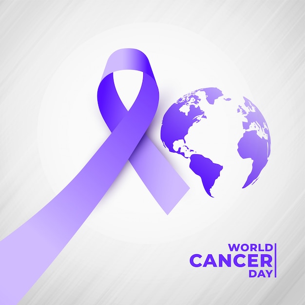 Vector gratuito 4 de julio fondo del día mundial del cáncer