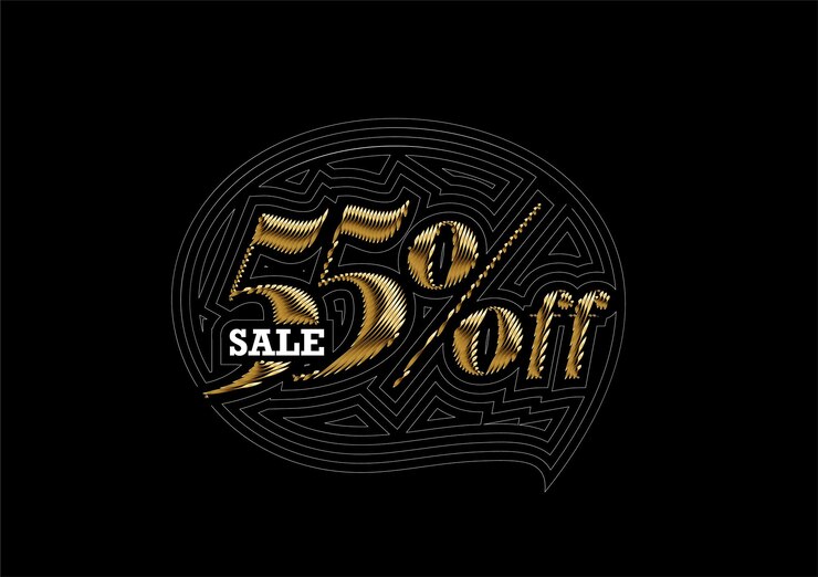 Vector gratuito 55% de descuento banner de descuento de venta. etiqueta de precio de oferta de descuento. ilustración de etiqueta moderna vectorial.