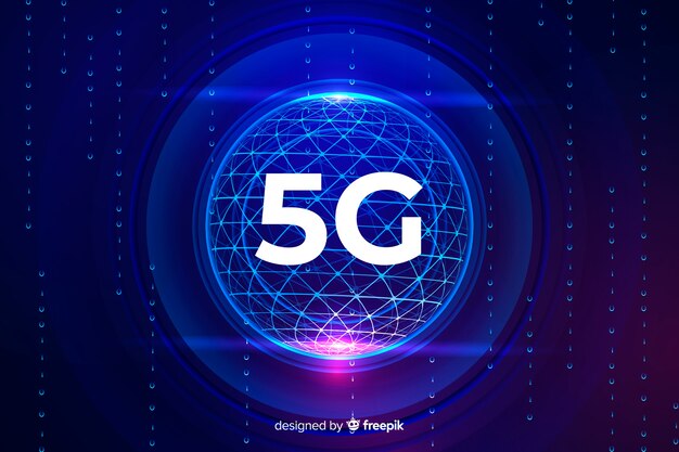 5g concepto de fondo en una esfera tecnológica