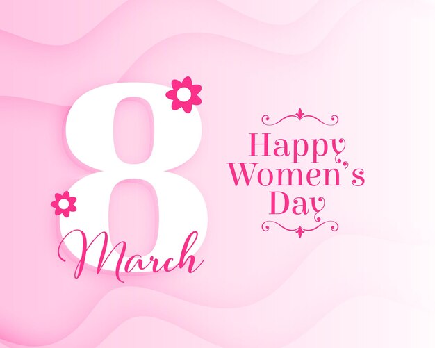 8 de marzo Día Internacional de la Mujer deseos diseño de fondo