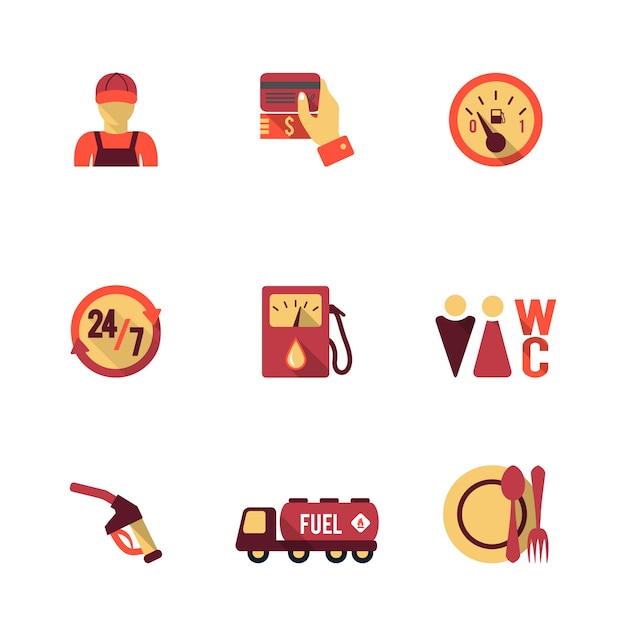 9 iconos de gasolinera