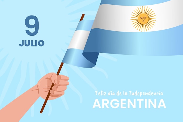 Vector gratuito 9 de julio - declaracion de independencia de la argentina illustration