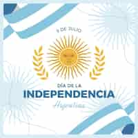 Vector gratuito 9 de julio - declaracion de independencia de la argentina illustration