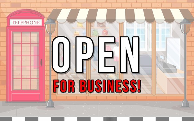 Abierto para el diseño de tipografía empresarial.