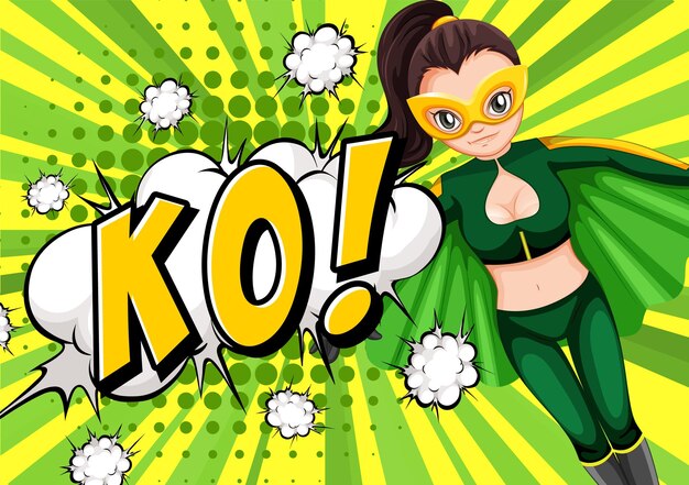 Abreviatura y expresión facial diseño de banner cómico retro