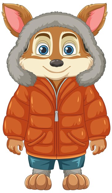 Abrigo De Invierno Con Personaje De Dibujos Animados De Fox
