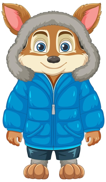 Abrigo De Invierno Con Personaje De Dibujos Animados De Fox
