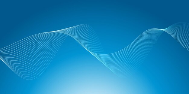 Abstract banner with minimal flowing lines design