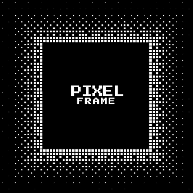 abstract pixel texture dotted frame background with halftone effect