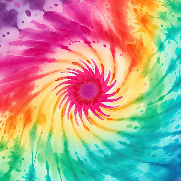 Vector gratuito abstract swirl tie dye patrón en los colores del arco iris de 1908