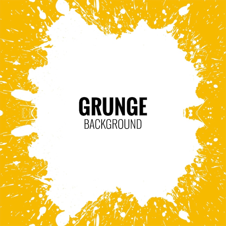 Vector gratuito abstracto blanco grunge mancha en fondo amarillo
