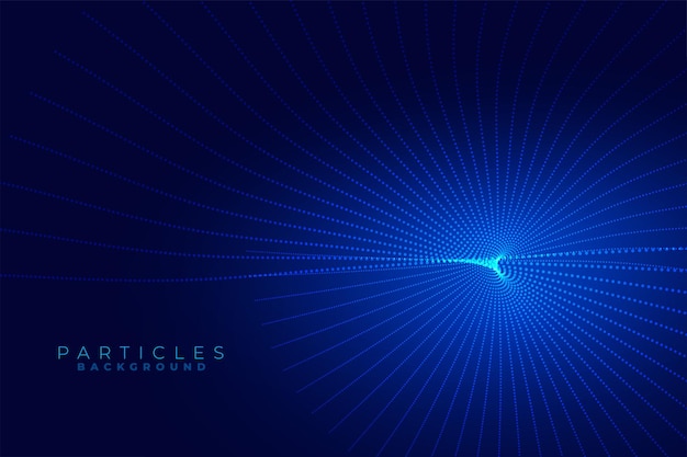 Abstracto y brillante línea punteada telón de fondo azul una composición de inspiración tecnológica
