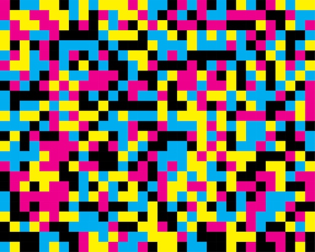 Abstracto cmyk ruido patrón de píxeles diseño de telón de fondo