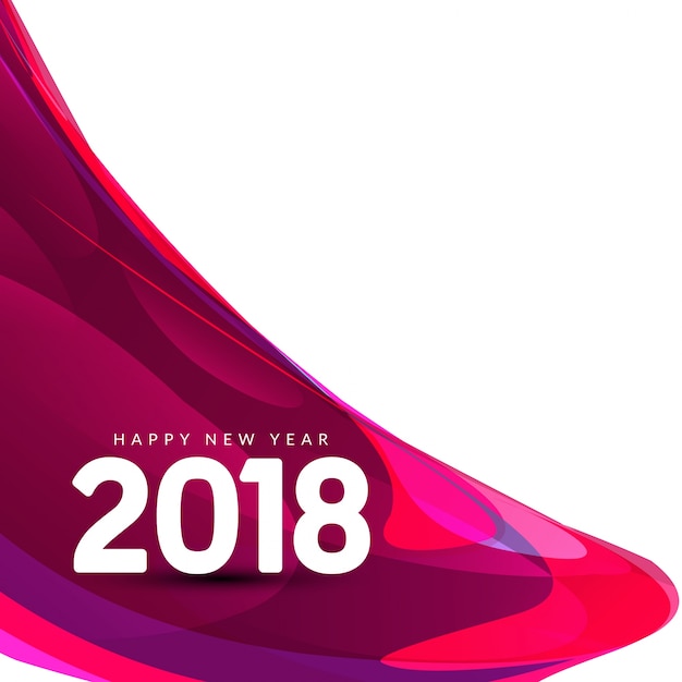 Abstracto colorido feliz año nuevo 2018 fondo