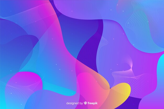 Abstracto colorido que fluye fondo de formas