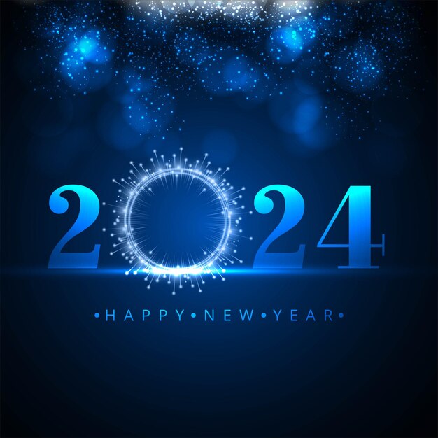 Abstracto Diseño de la celebración del año nuevo de 2024