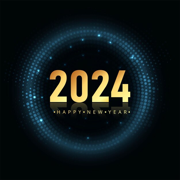 Abstracto Diseño de la celebración del año nuevo de 2024