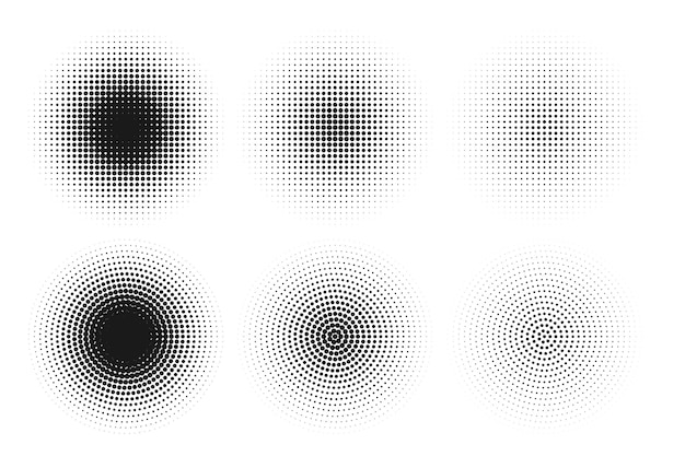 Abstracto grunge círculos de medio tono diseño de fondo con textura