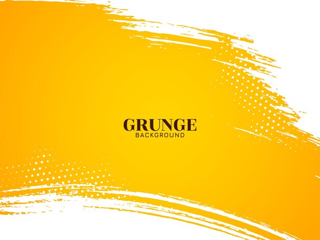 Abstracto pincel amarillo trazo grunge textura fondo áspero