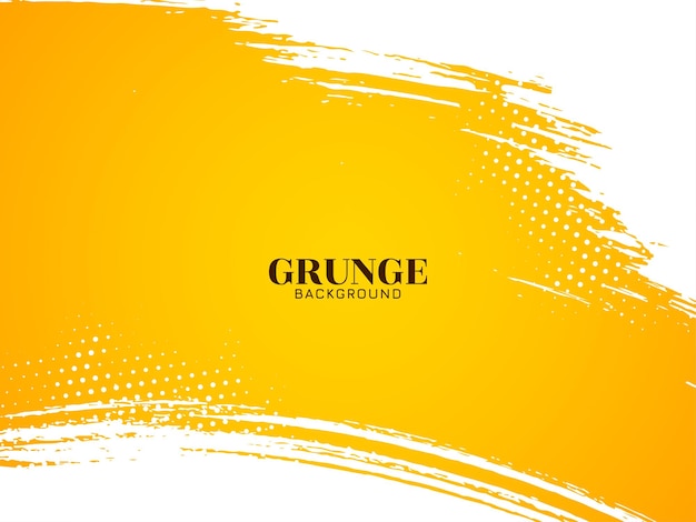 Abstracto pincel amarillo trazo grunge textura fondo áspero