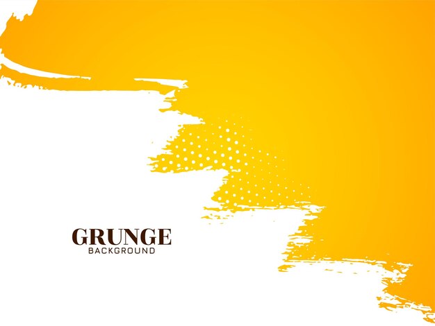 Abstracto pincel amarillo trazo grunge textura fondo áspero