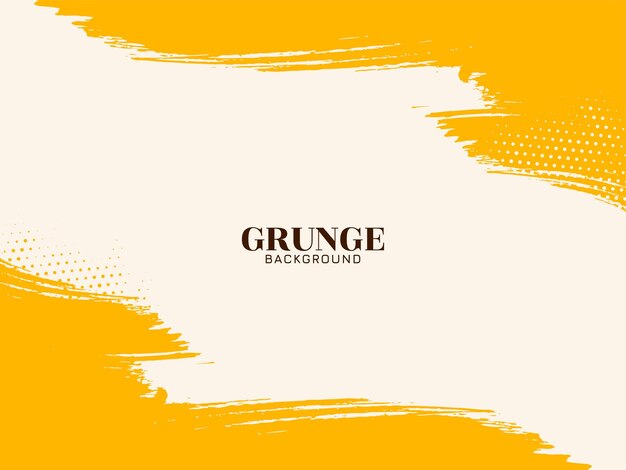 Abstracto pincel amarillo trazo grunge textura fondo áspero